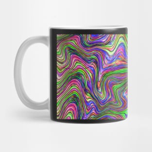 pink and green swirls Mug